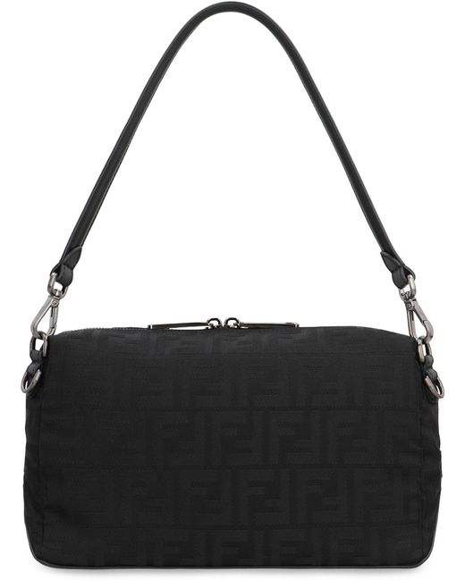 Fendi Black Medium Squared Ff Bag for men
