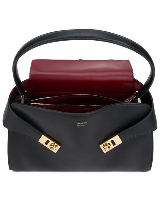 Ferragamo Black Hug M Shoulder Bag
