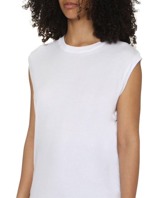 Agolde White Raya Cotton T-Shirt