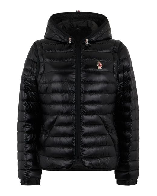 Moncler Black Short Down Jacket Karura With Hood