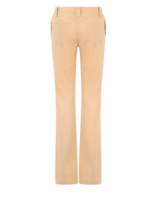 LES FILLES D'EVA Natural Pants With Slit