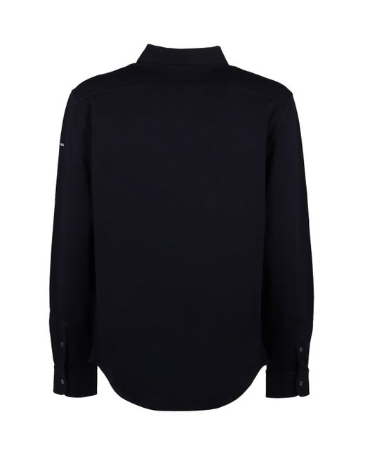 Kiton Blue Cotton Overshirt for men