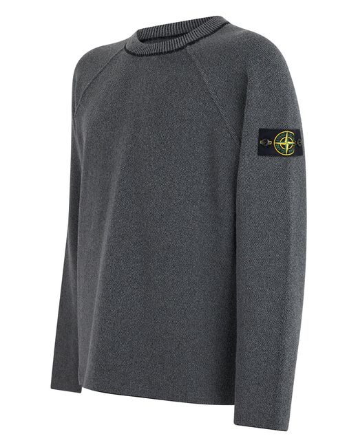 Stone Island Gray Crew Neck Sweatshirt for men