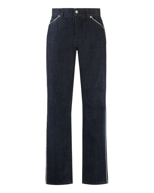 Dolce & Gabbana Blue Dolce & Gabbana 5-Pocket Straight-Leg Jeans for men