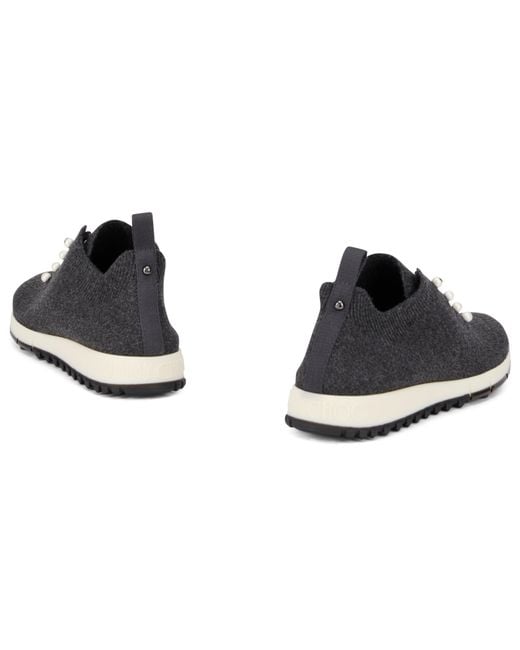 Jimmy Choo Black Low Cashmere Sneakers