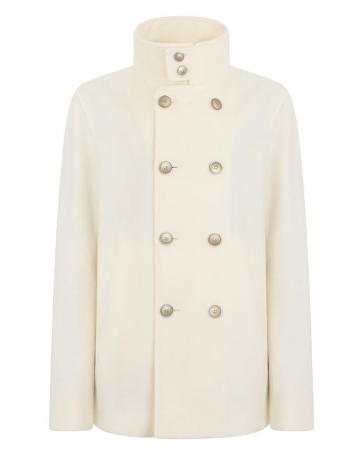 Herno Natural Double-Breasted Coat for men