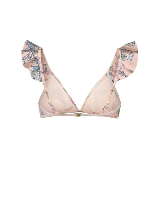 Zimmermann Multicolor Halliday Printed Bikini Top