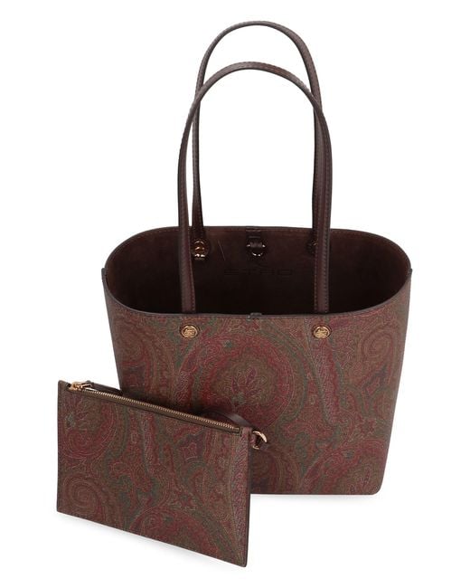 Etro Brown Essential Jacquard Fabric Tote