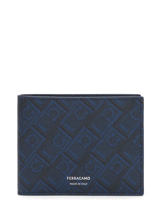 Ferragamo Blue Monogram Wallet for men
