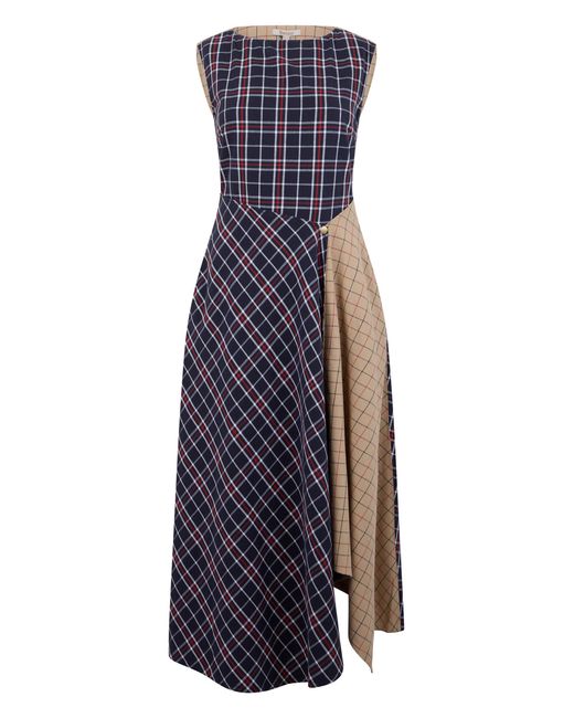 Barbour Blue Midi Dress Dalbury Tartan