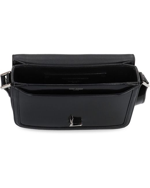 Saint Laurent Black Leather Messenger Bag For for men