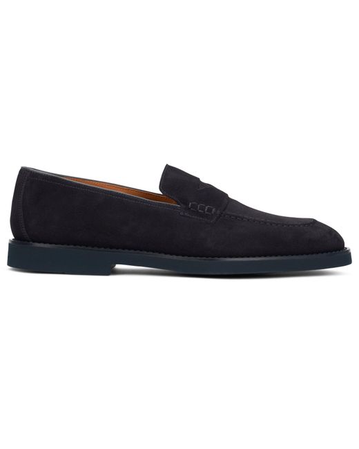 Doucal's Black Suede Loafers for men