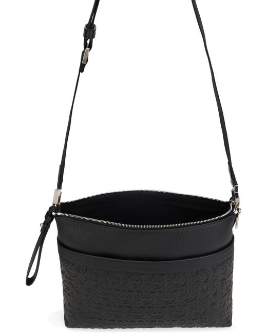 Ferragamo Black Messenger Bag Gancini for men