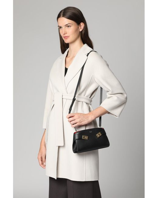 Ferragamo Black Hug Leather Crossbody Bag