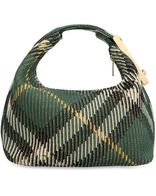 Mini borsa a mano Peg di Burberry in Green