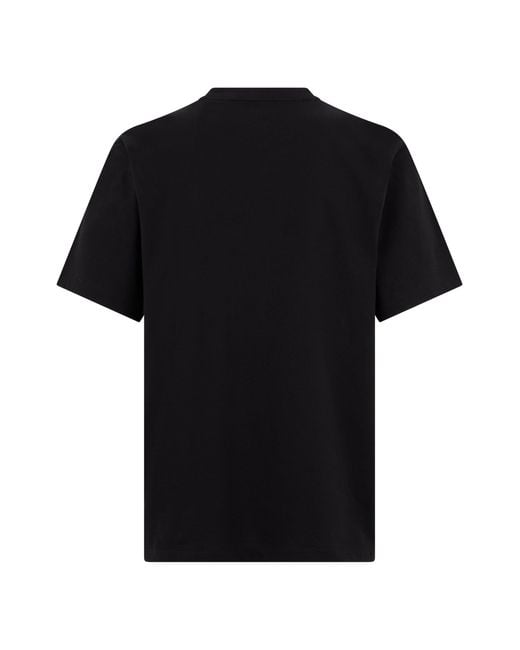 Y-3 Black Cotton T-Shirt With Print for men