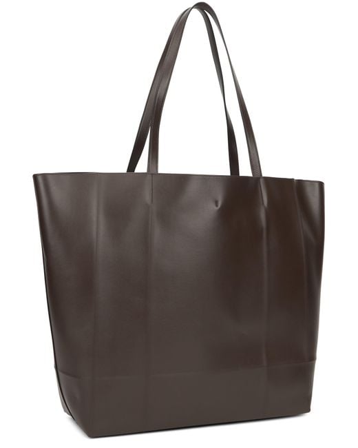 Totême  Brown Leather Tote Bag