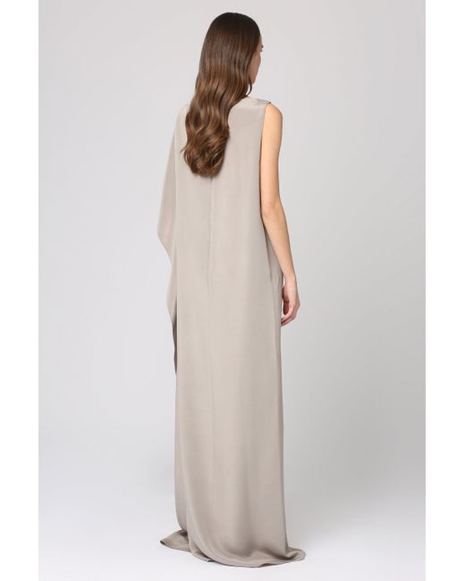 Max Mara Brown Crepe-de-chine Gown