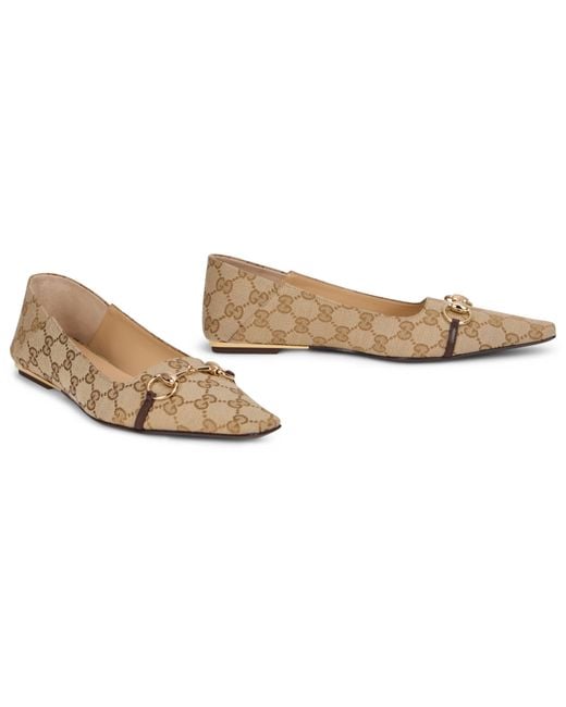 Gucci Natural Ballet Flat Vittoria