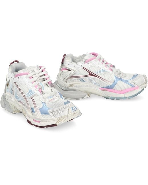 Balenciaga White Runner Gradient Low-Top Sneakers