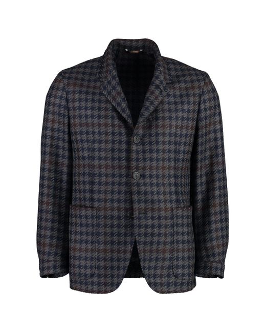 Canali Black Wool-cashmere Blend Two-button Blazer for men