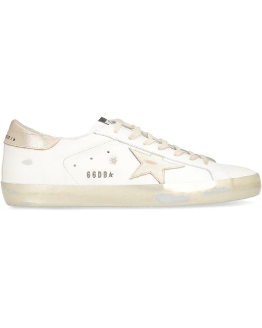 Golden Goose Deluxe Brand White Superstar Leather Sneakers for men