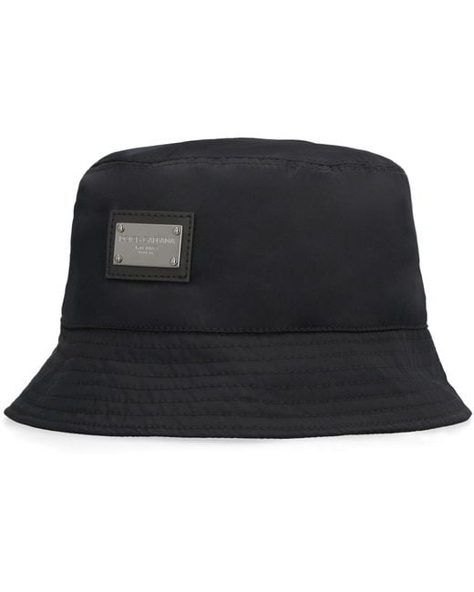 Dolce & Gabbana Black Bucket Hat for men