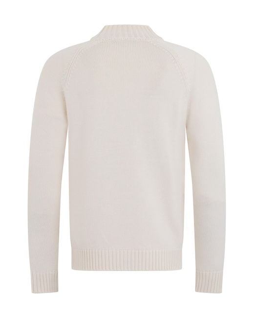 Slowear White Crewneck Sweater for men