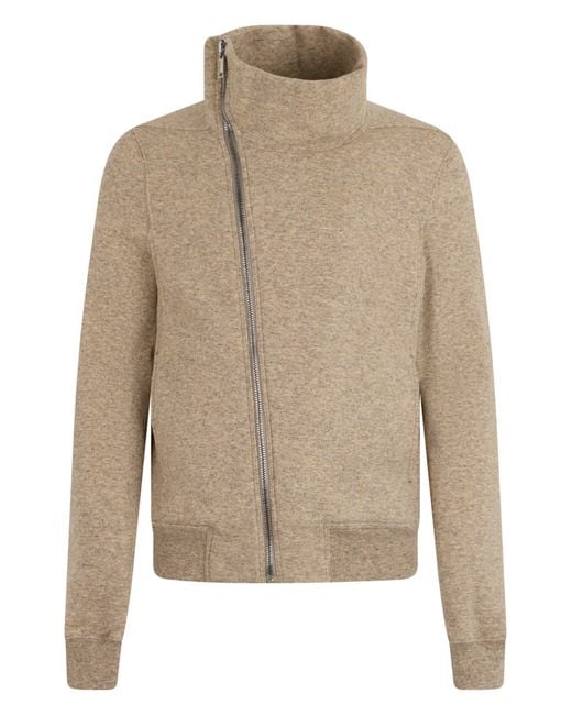 Rick Owens Natural Jacket With Diagonal Zipper for men