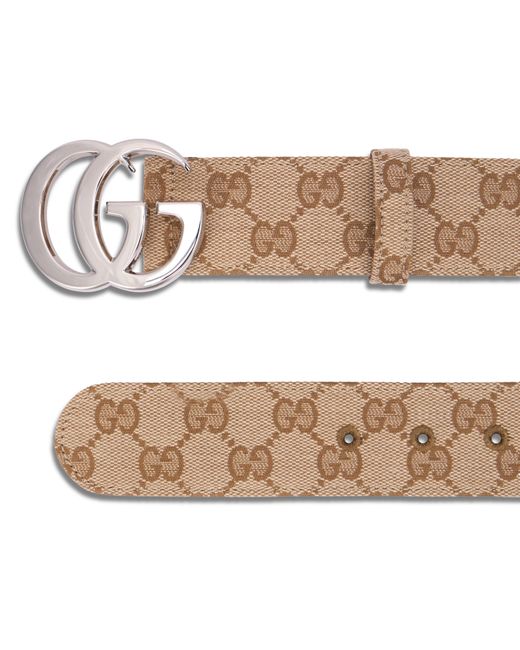 Gucci Natural Marmont Belt Flat