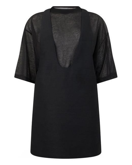 Balenciaga Black Tunic With V-Neck