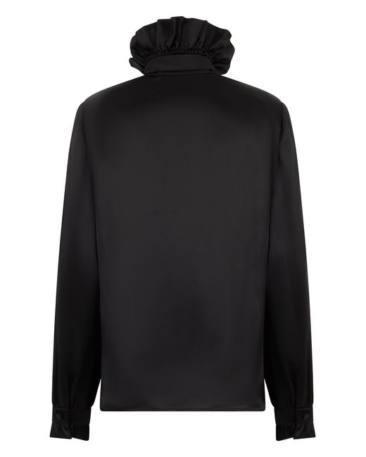Gucci Black Silk Blouse With Bow