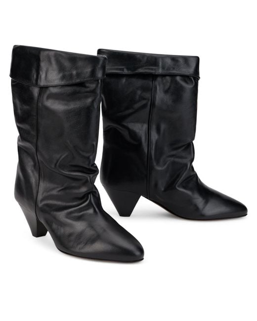 Isabel Marant Black Cone Heel Boots