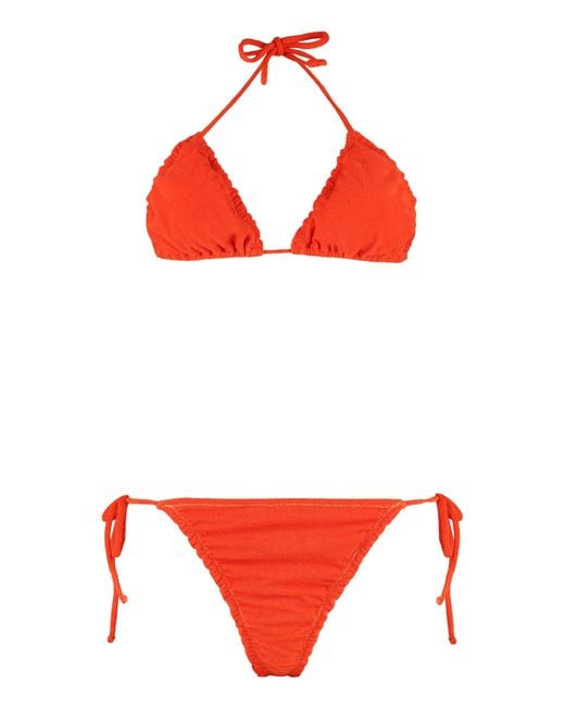 Reina Olga Red Concetta Triangle Bra Bikini