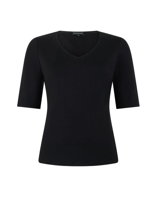 Emporio Armani Black Short Sleeve T-Shirt With V-Neck