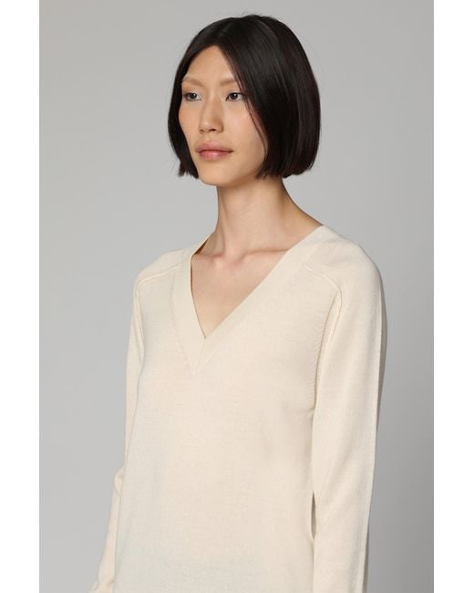 Calvin Klein Natural Wool V-Neck Sweater