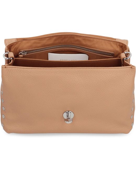 Borsa a mano Postina S in pelle di Zanellato in Brown