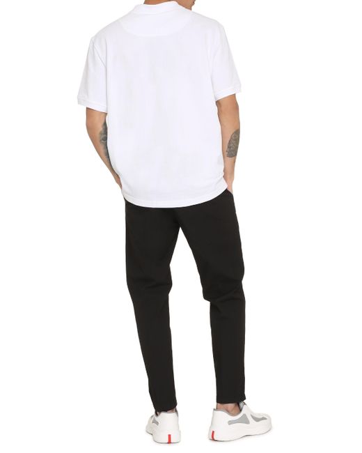Moose Knuckles White Cotton-Piqué Polo Shirt for men
