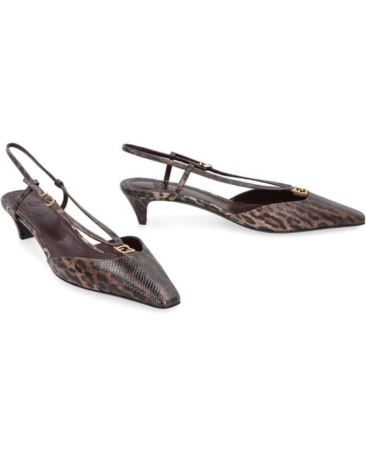 Fendi Black Slingback Ffold