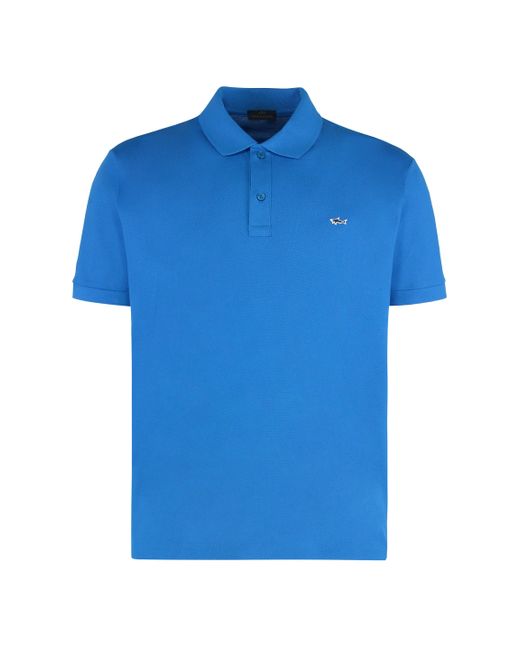 Polo in piquet di cotone di Paul & Shark in Blue da Uomo
