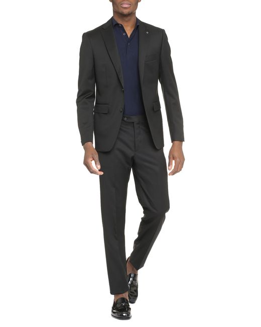 Tagliatore Black Virgin Wool Two-piece Suit for men