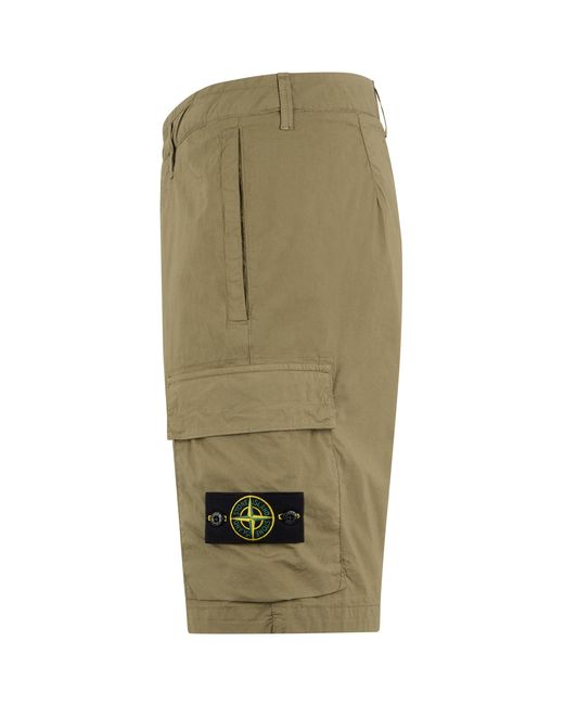 Stone Island Green Cotton Cargo Pants for men