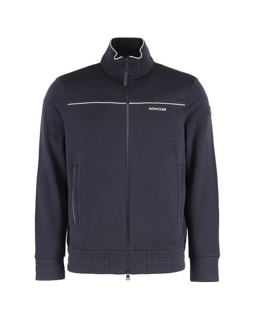 Moncler Blue Full-Zip Hoodie for men