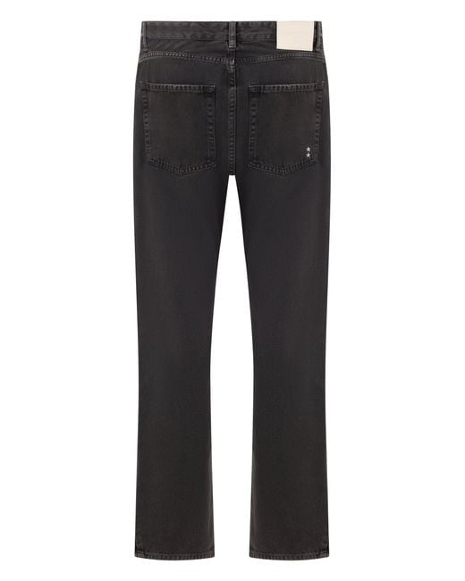 ICON DENIM Black Straight Leg Jeans for men