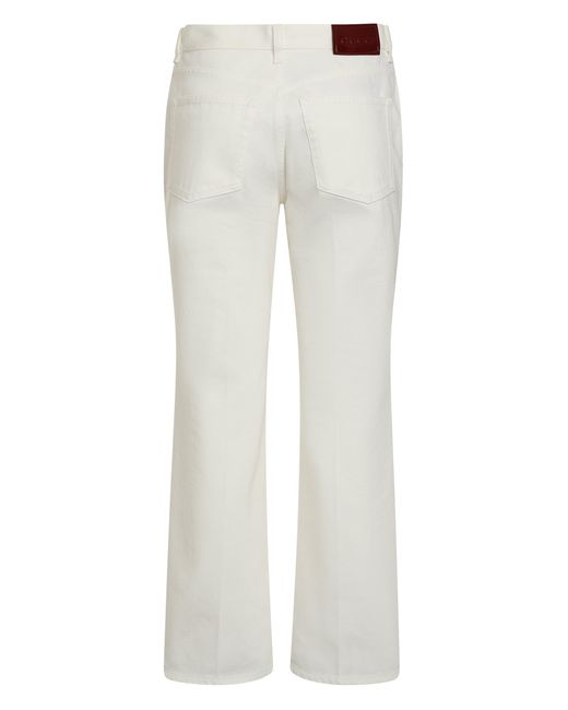 Gucci White Flared Trousers