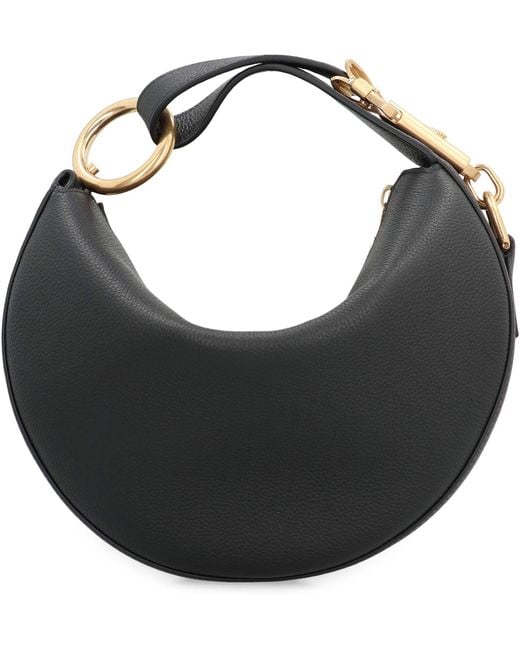 Burberry Black Knight Arc Mini Leather Shoulder Bag