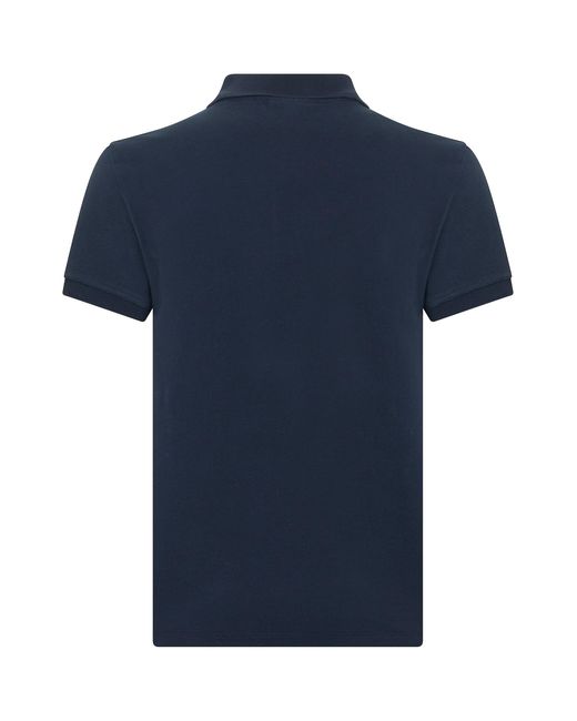 Maison Kitsuné Blue Piqué Cotton Polo