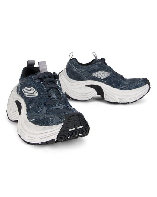 Balenciaga Blue Sport Shoes With A Curved Sole for men