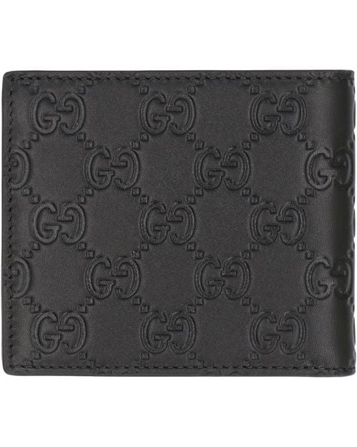 Gucci Gray Bi-Fold Wallet Gg Emblem for men
