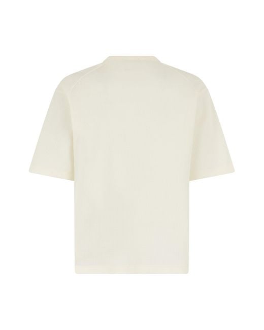 Laminar White Waffle T-Shirt With Short Sleeves for men